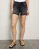 High Rise Frayed Hem Short