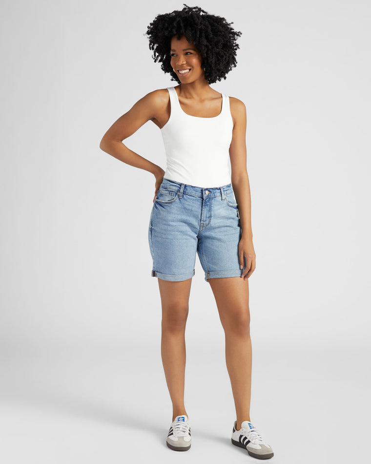 Marina Blue $|& Kensie Double Roll Short - SOF Full Front
