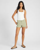 Tea $|& Kensie Mid Rise Double Roll Twill Short - SOF Full Front