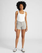 Sharkskin $|& Kensie Mid Rise Double Roll Twill Short - SOF Full Front