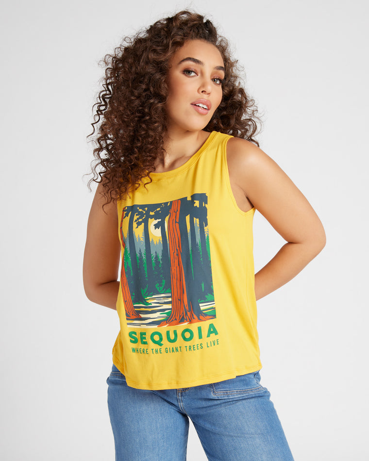 Mustard $|& Herizon Sequoia National Park Graphic Tank - SOF Front