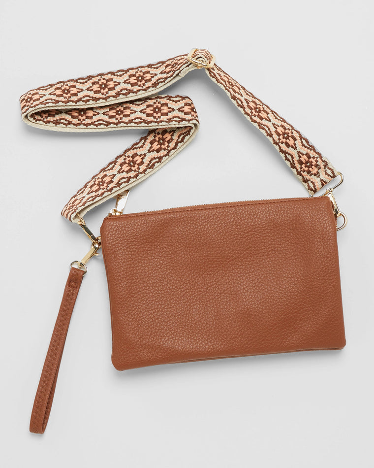 Brown $|& Jen & Co. Izzy Crossbody - Hanger Front