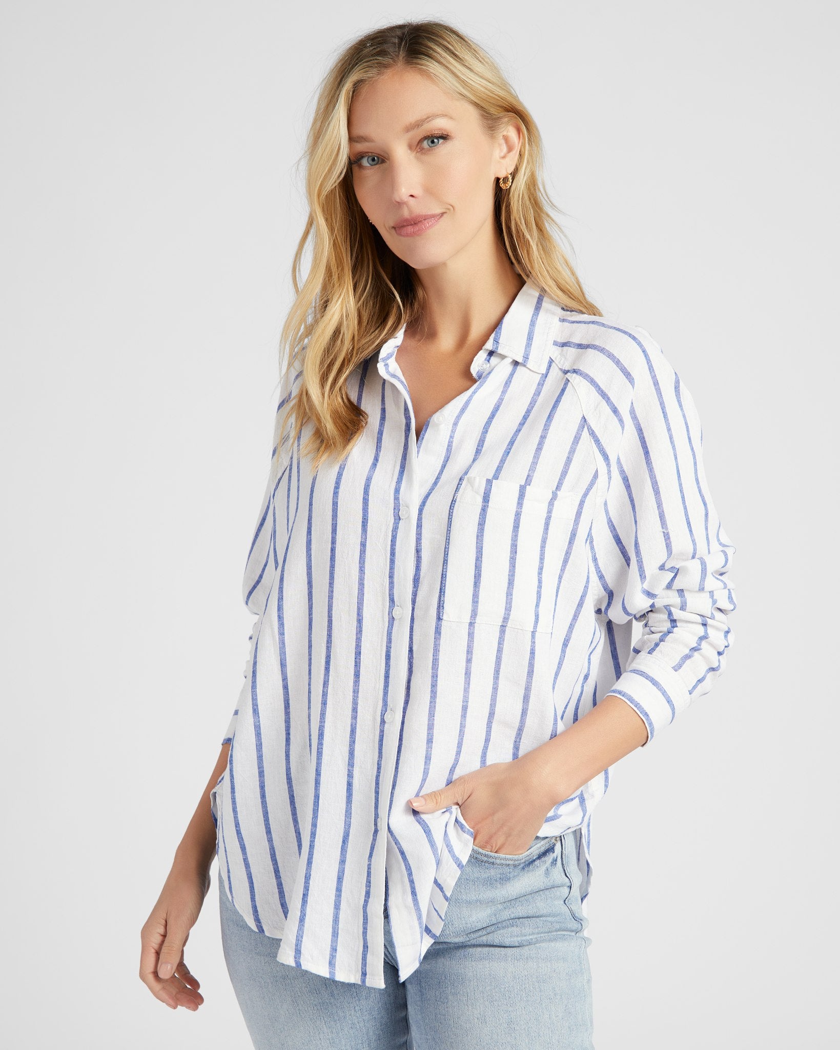 Palace Blue $|& Z Supply The Perfect Line Top - SOF Front