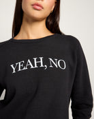Black $|& SEAS Yeah No Graphic Pullover - SOF Full Front