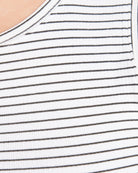 White Black Stripe $|& Thread & Supply Euclid Stripe Tank - SOF Detail