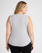 White Black Stripe $|& Thread & Supply Euclid Stripe Tank - SOF Back