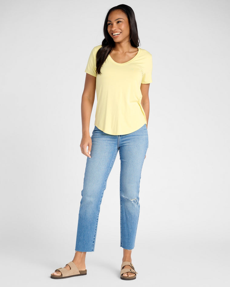 Lemonade $|& 78&SUNNY Sonoma V-Neck Slinky Tee - SOF Full Front