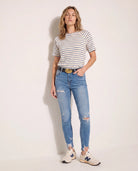 Medium Wash $|& SEAS Jett Mid Rise Ankle Skinny Jeans - SOF Back