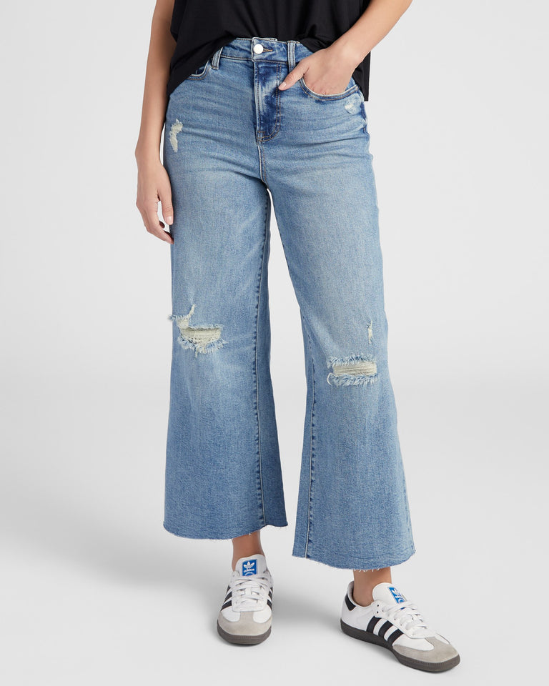 Joni Wide Leg Distressed Jeans