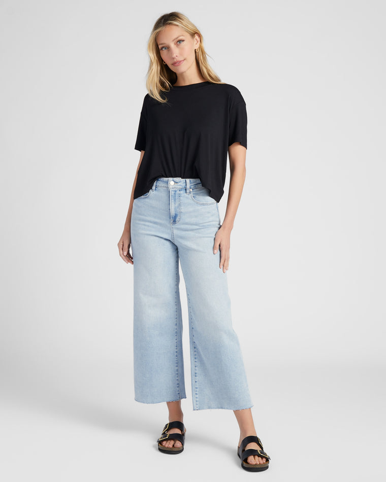 Light Wash Blue $|& SEAS Joni Wide Leg Jeans - SOF Full Front