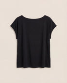 Black $|& SEAS Brentwood Boat Neck Top - Hanger Detail