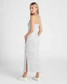 Navy $|& Vanilla Bay Knit Striped Tank Dress - SOF Back