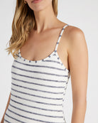 Navy $|& Vanilla Bay Knit Striped Tank Dress - SOF Detail