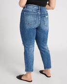 Solidarity $|& Lovervet Vintage High Rise Crop Straight Leg Jeans - SOF Back