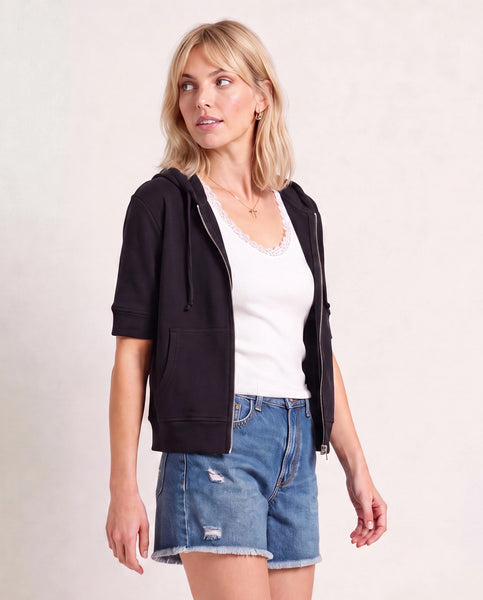 Short Sleeve Fleece Zip Up - Soft, Breathable Modal – Wantable