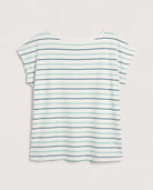 Natural/Nymph/Indin $|& SEAS Brentwood Boat Neck Stripe Top - Hanger Detail