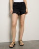 High Rise Frayed Hem Shorts