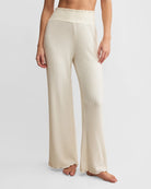 Bone $|& Z Supply Lounge Dawn Smocked Ribbed Pant - VOF Detail