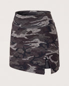 Grey Camo $|& Interval FlowHeather Sculpt Skort - Hanger Detail