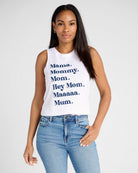 White $|& SEAS Mama Mommy Graphic Tank - SOF Front