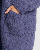 Blue $|& Bobeau Two Pocket Popcorn Cardigan - SOF Detail