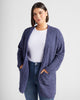 Plus Size Two Pocket Popcorn Cardigan