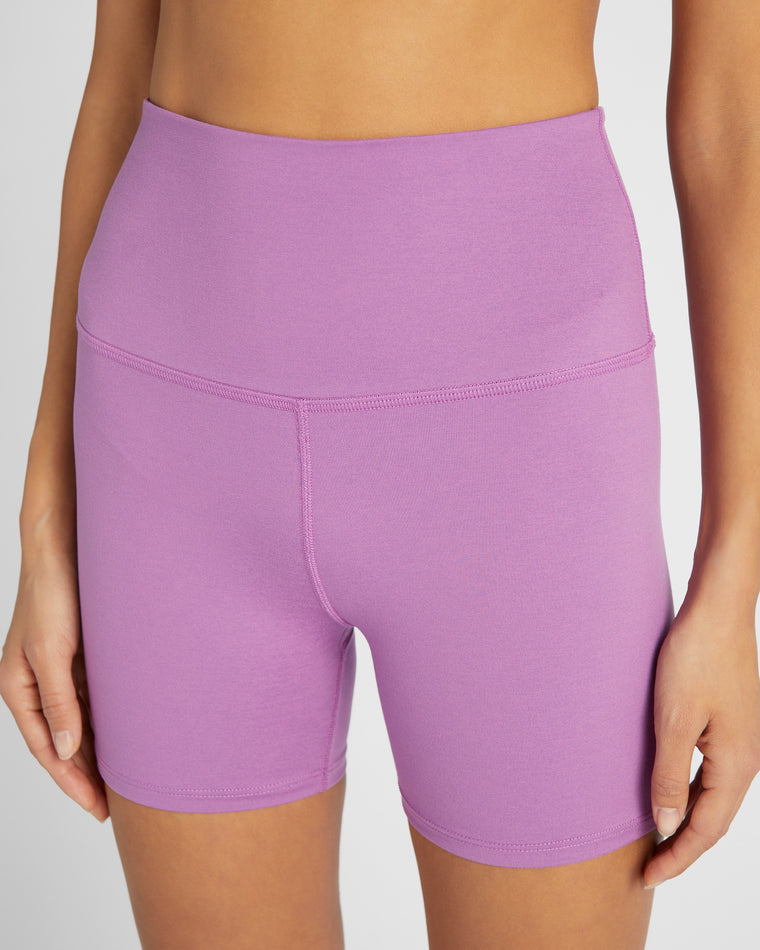 Very Grape Purple $|& Interval Spacedye Bike Short - SOF Detail