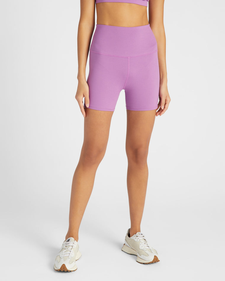 Very Grape Purple $|& Interval Spacedye Bike Short - SOF Front