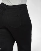 Black Beauty $|& Mica Denim Wide Leg Cropped Jeans - VOF Detail