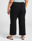 Black Beauty $|& Mica Denim Wide Leg Cropped Jeans - SOF Back