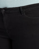 Black Beauty $|& Mica Denim Wide Leg Cropped Jeans - SOF Detail