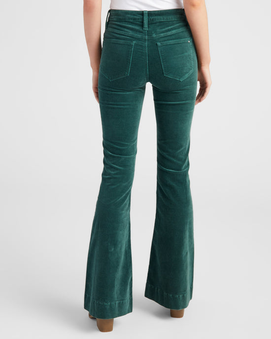 Verdant Green $|& Mica Denim Velvet Super Flare - SOF Back