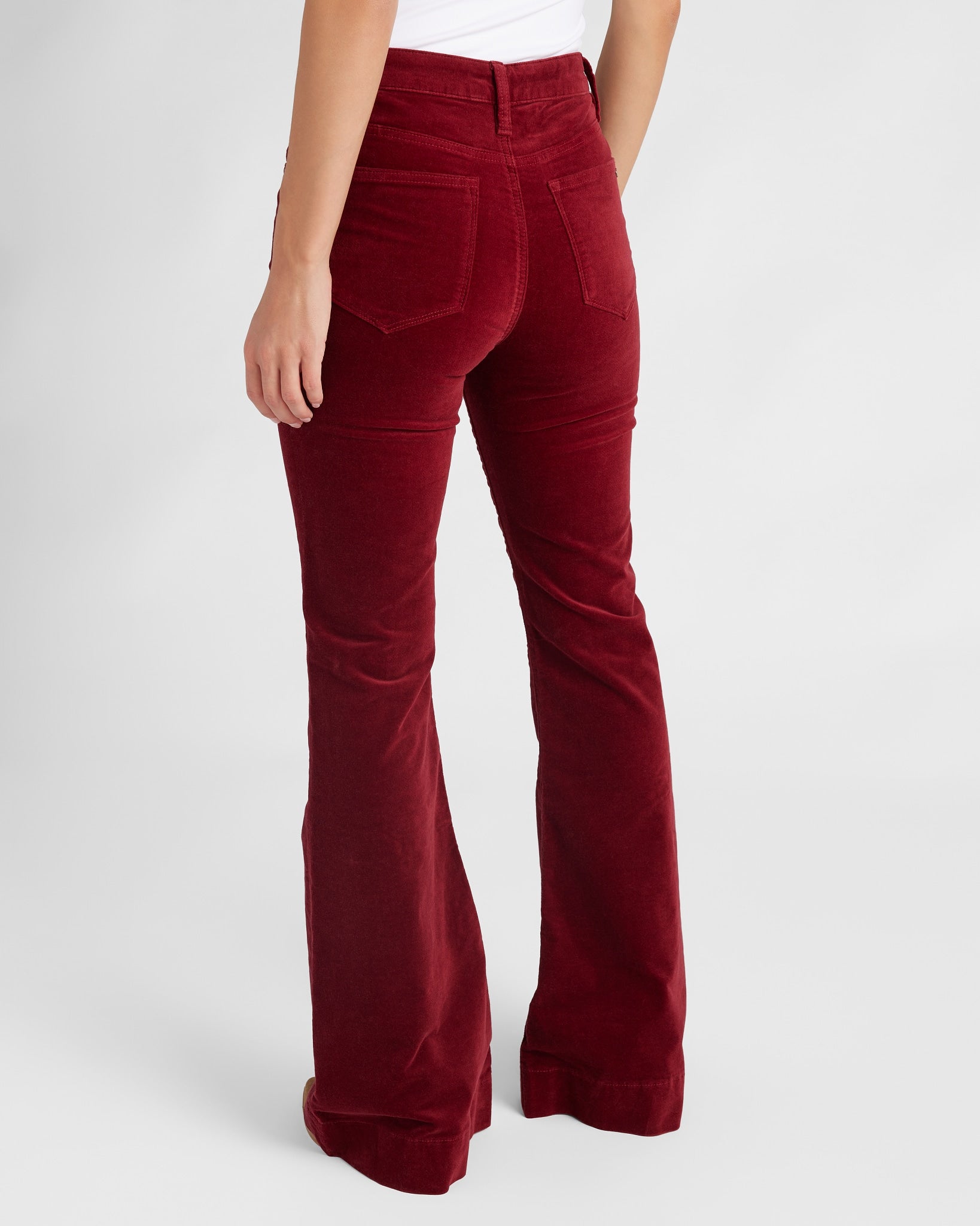 High Rise Velvet Super Flare - Comfy Stretch Pants – Wantable