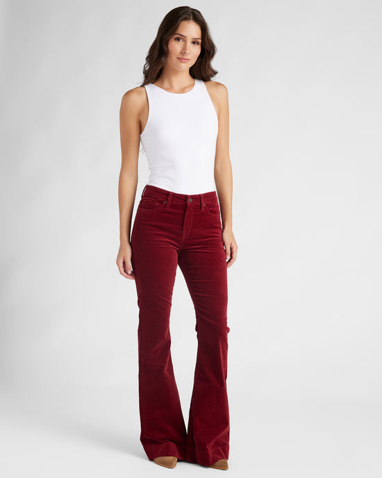 Cabernet $|& Mica Denim Velvet Super Flare - SOF Full Front