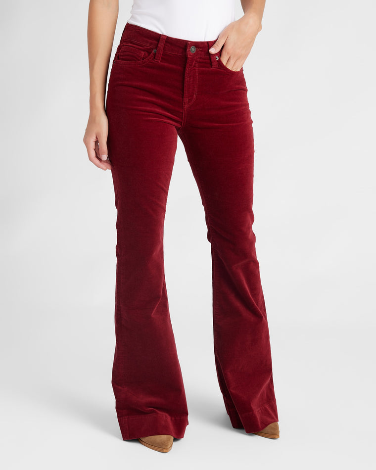 High Rise Velvet Super Flare