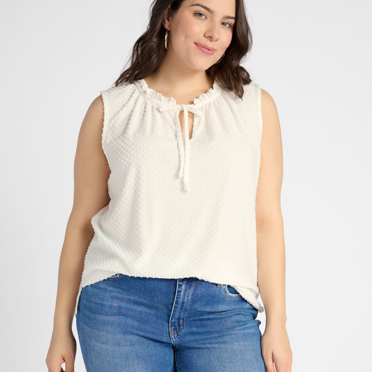 Plus Size Tie Front Swing Top - Soft Girl Aesthetic – Wantable