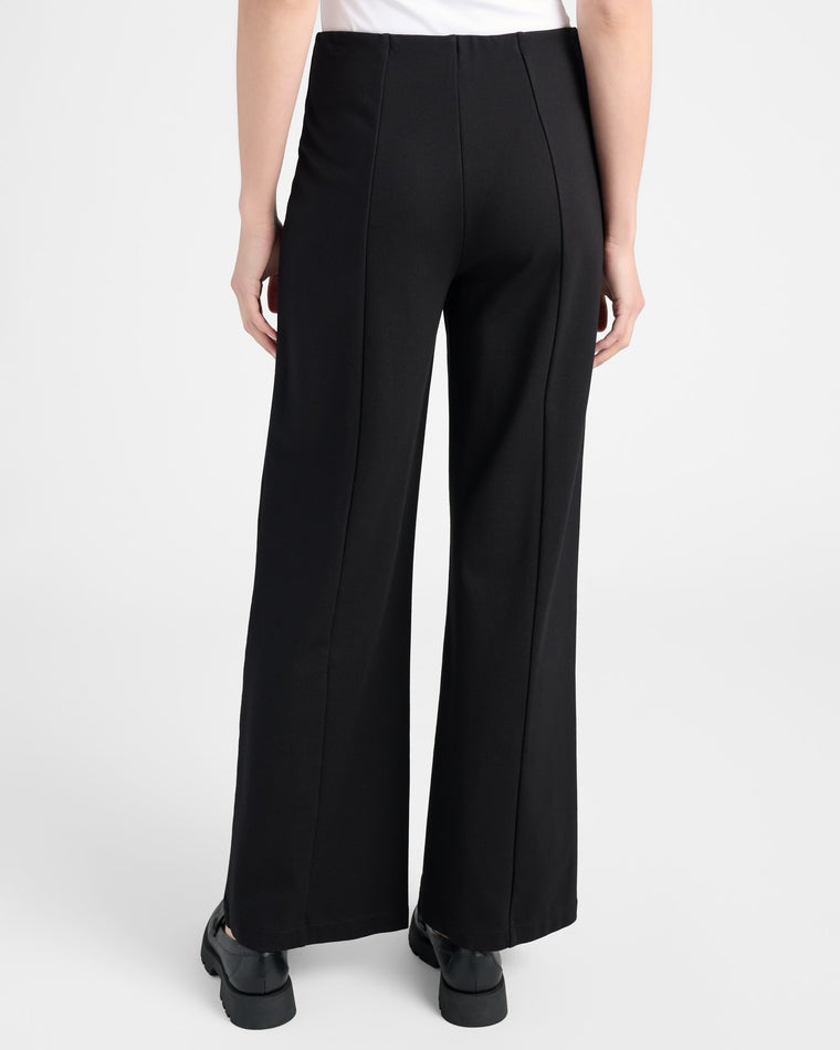 Black $|& Gentle Fawn Athena Pull-On Ponte Trouser Pant - SOF Back