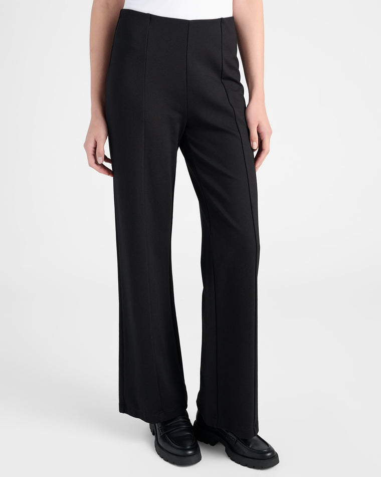 Black $|& Gentle Fawn Athena Pull-On Ponte Trouser Pant - SOF Front