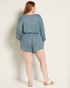 Frost Blue $|& Bobeau Cozy Pullover and Short Set - SOF Back