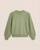 Frosty Spruce $|& SEAS Pacific Puff Shoulder Crew Neck Sweater - VOF Detail