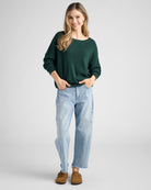 Hunter Green $|& Herizon Wanderer Waffle Long Sleeve - SOF Full Front