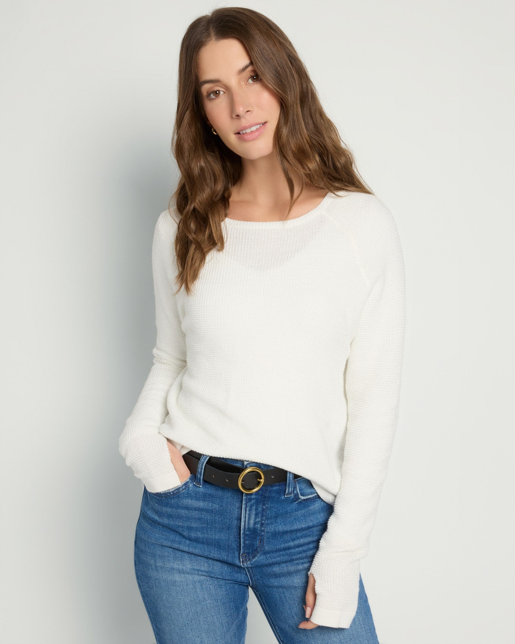 White $|& Herizon Wanderer Thumbhole Tunic - SOF Front