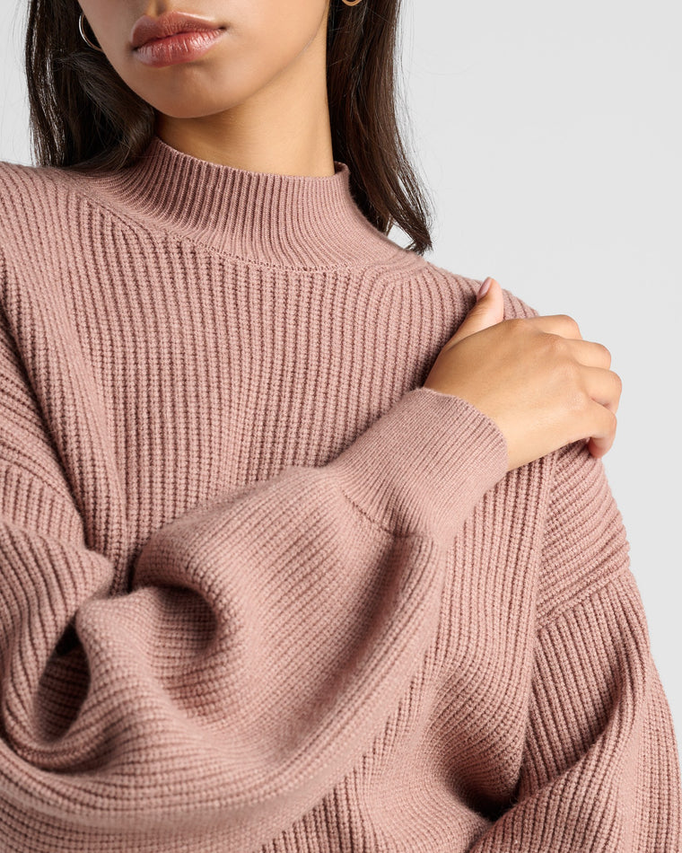 Pacific Mock Neck Marled Sweater