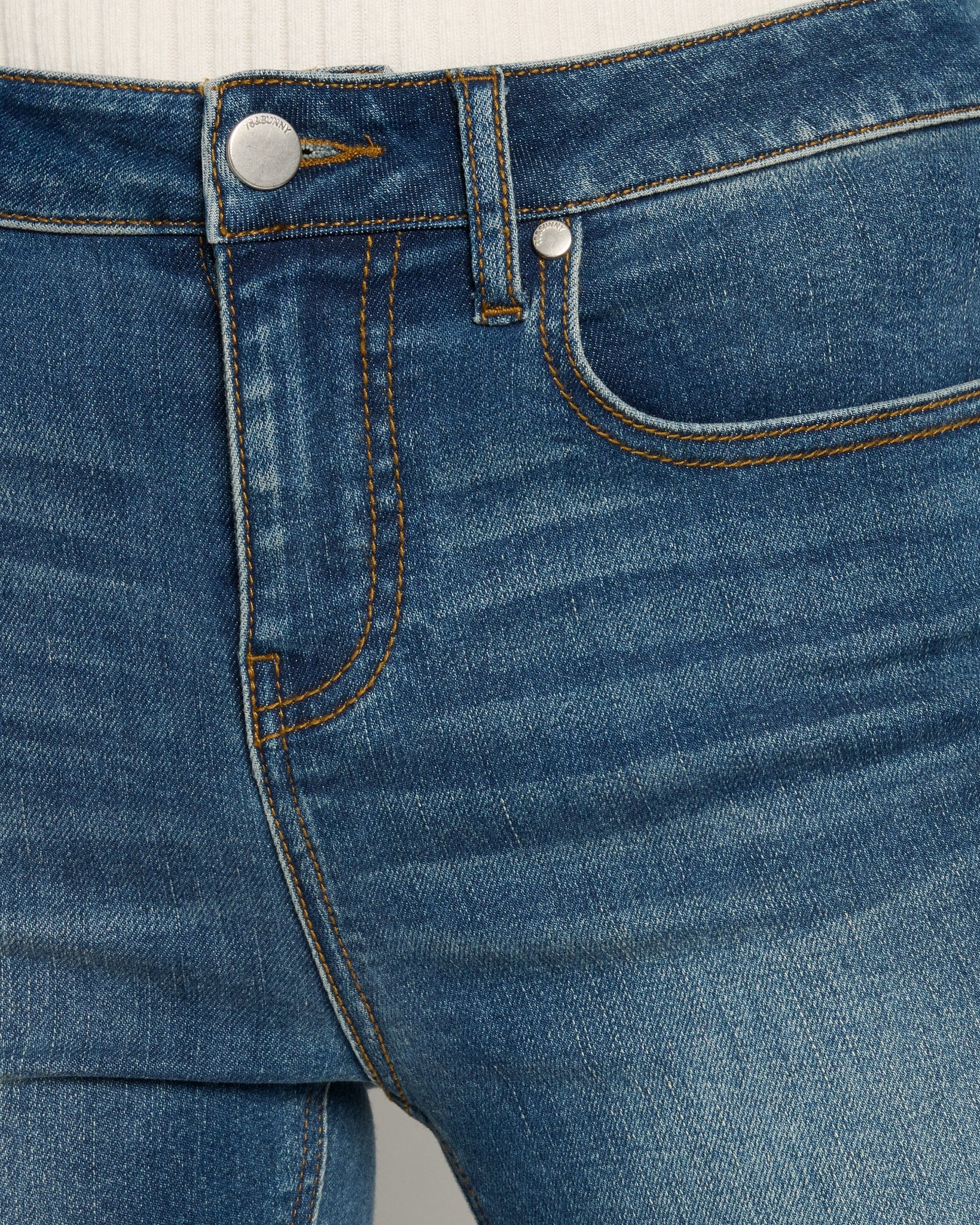 Dark Wash $|& SEAS Mariah Bootcut Jeans - SOF Full Front