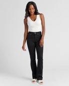 Black $|& SEAS Stevie High Rise Bootcut Jeans - SOF Full Front