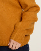 Mustard $|& SEAS Balloon Sleeve Crewneck Sweater - SOF Full Front