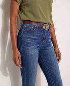 Dark Wash $|& SEAS Whitney High Rise Ankle Skinny Jeans - SOF Back