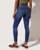Dark Wash $|& SEAS Whitney High Rise Ankle Skinny Jeans - SOF Side