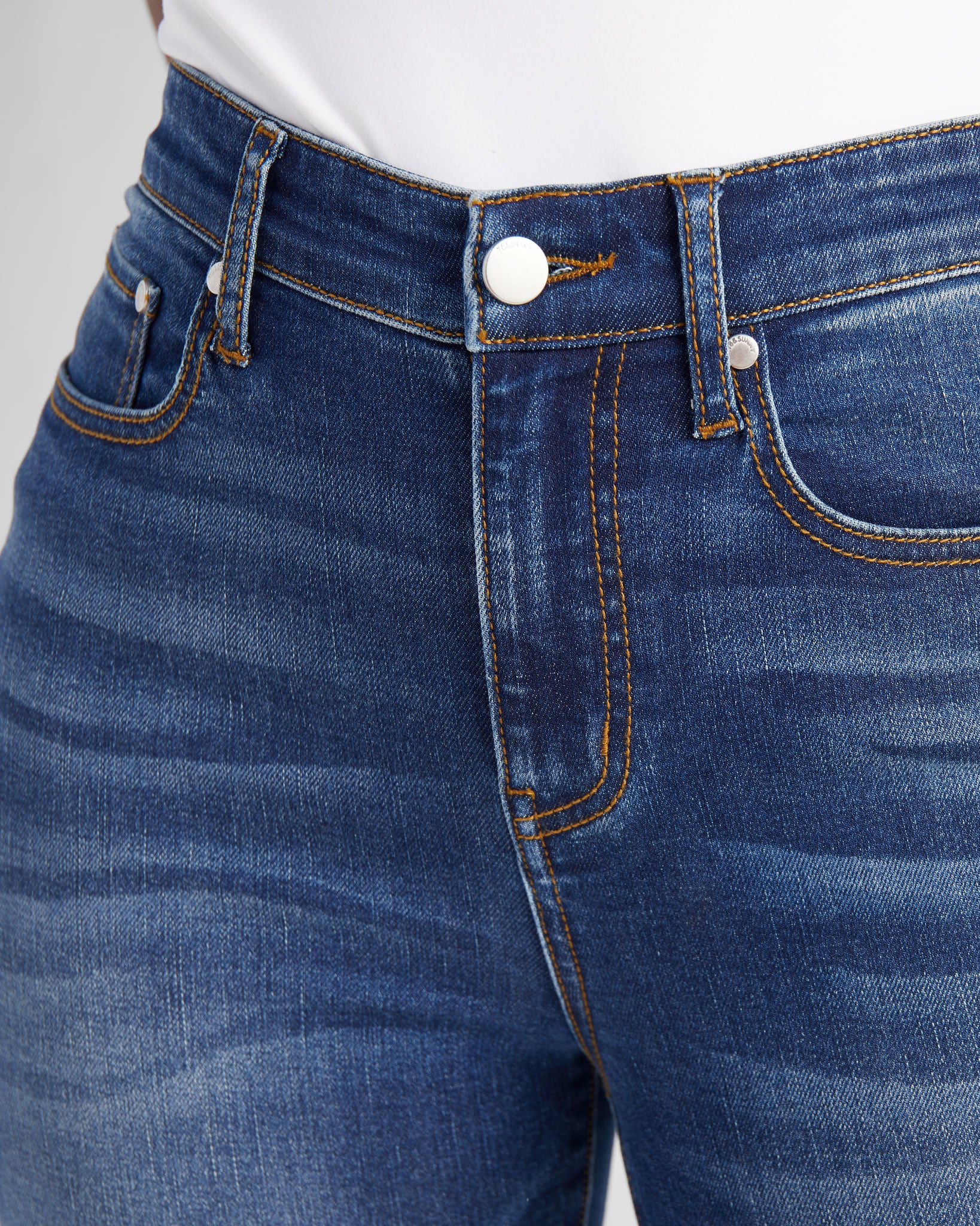 Dark Wash $|& SEAS Whitney High Rise Ankle Skinny Jeans - SOF Detail