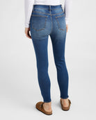Dark Wash $|& Herizon Suzi Mid Rise Distressed Skinny Jeans - SOF Back